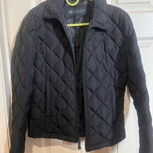 Kenneth Cole Black Quilted Lightweight Puffer Jacket